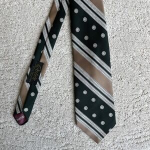 Men's Givenchy Gentlemen Paris Green Patterned Striped Neck‎ Tie